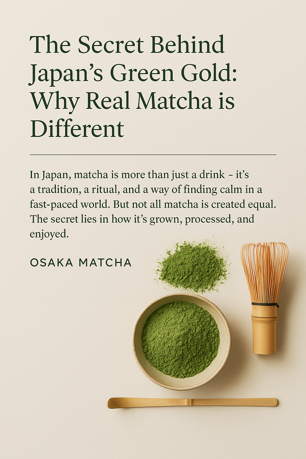 The Secret Behind Japan’s Green Gold: Why Real Matcha is Different
